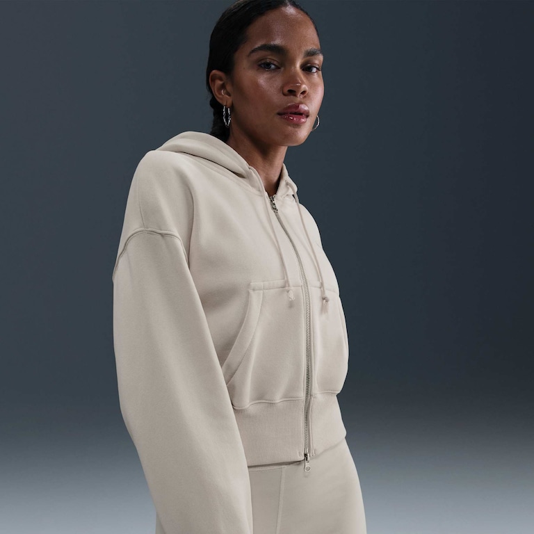 Blusão Cropped Nike Sportswear Phoenix Fleece Feminino - Foto 1