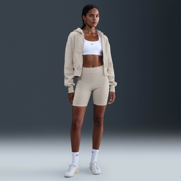 Blusão Cropped Nike Sportswear Phoenix Fleece Feminino - Foto 4