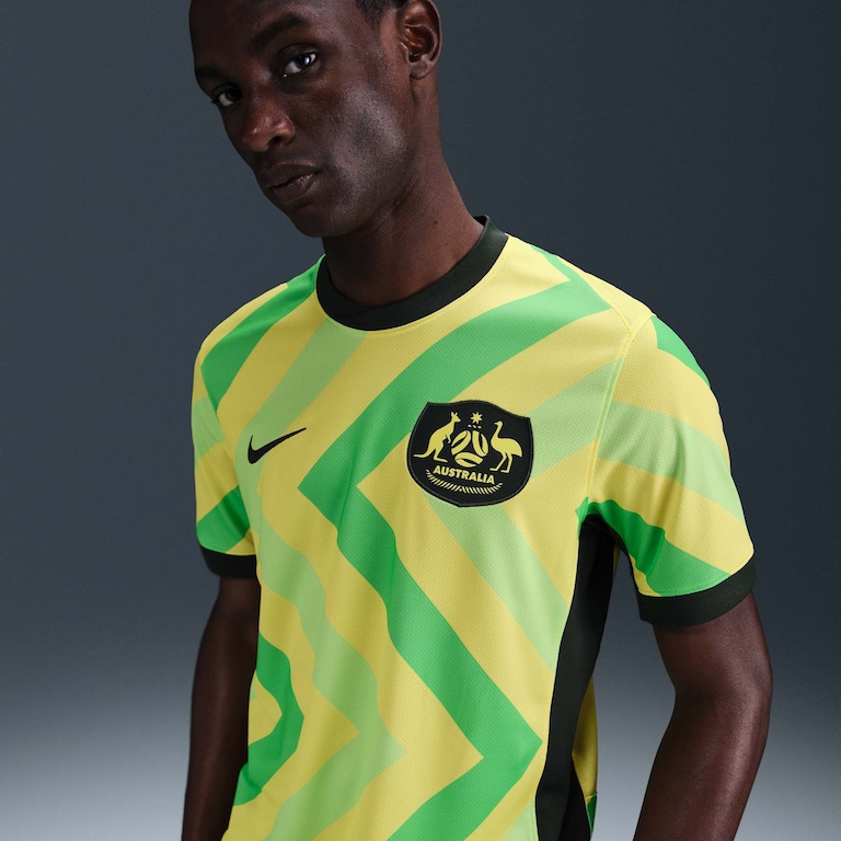 Camisa Nike Australia I 2025/26 Torcedor Pró Masculina - Foto 1