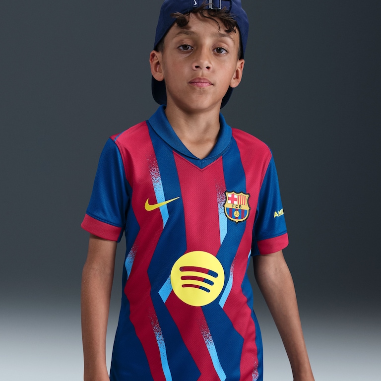 Camisa Barcelona Nike IV 2025/26 Torcedor Pro Infantil - Foto 1