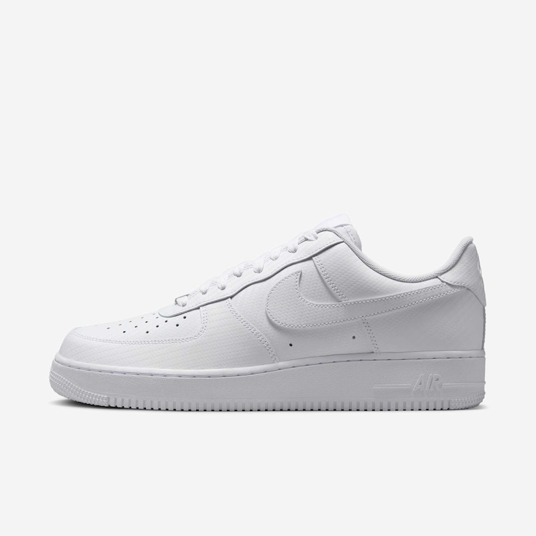Tênis Nike Air Force 1 '07 Masculino White Carbon Fiber - Foto 1