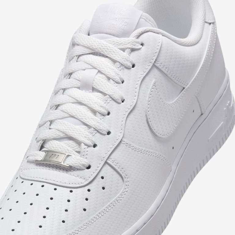 Tênis Nike Air Force 1 '07 Masculino White Carbon Fiber - Foto 7