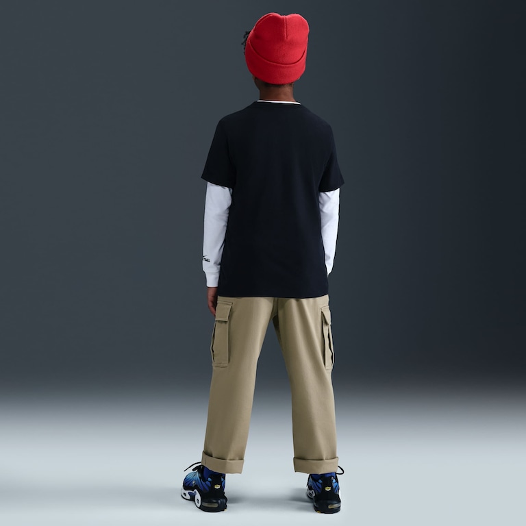 Camiseta Nike Sportswear Boxy Dunk Infantil - Foto 5