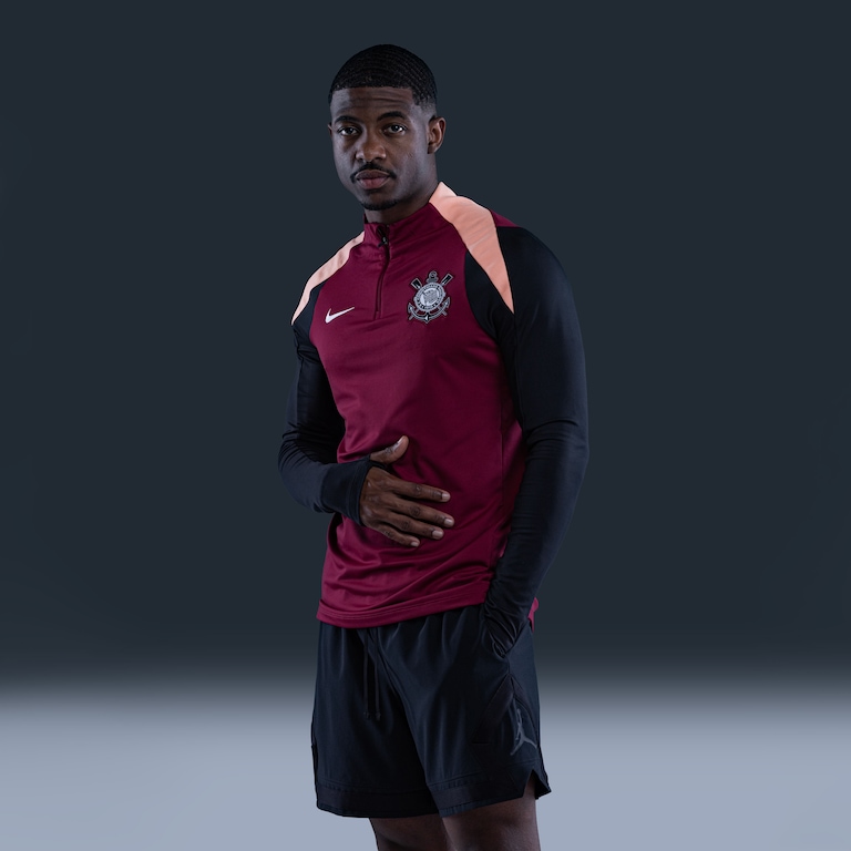 Camisa Corinthians Manga Longa Nike Strike 2026 Treino Masculina - Foto 3