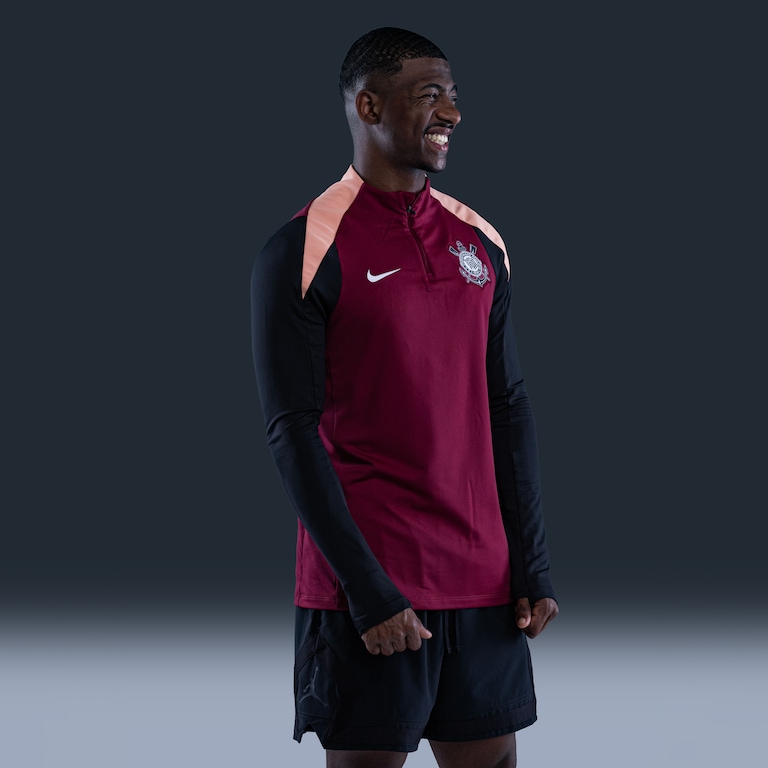 Camisa Corinthians Manga Longa Nike Strike 2026 Treino Masculina - Foto 6