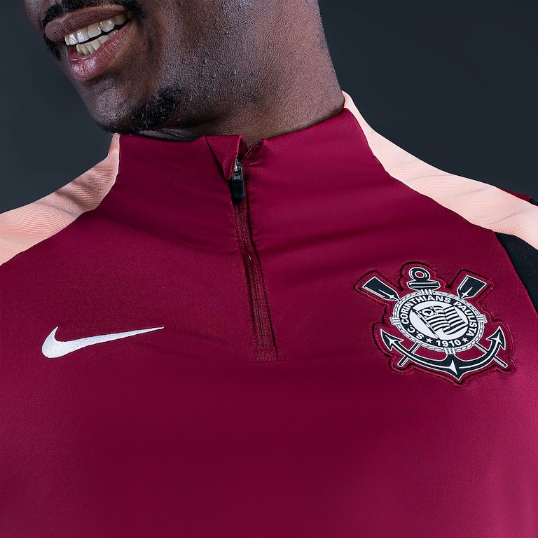 Camisa Corinthians Manga Longa Nike Strike 2026 Treino Masculina - Foto 8