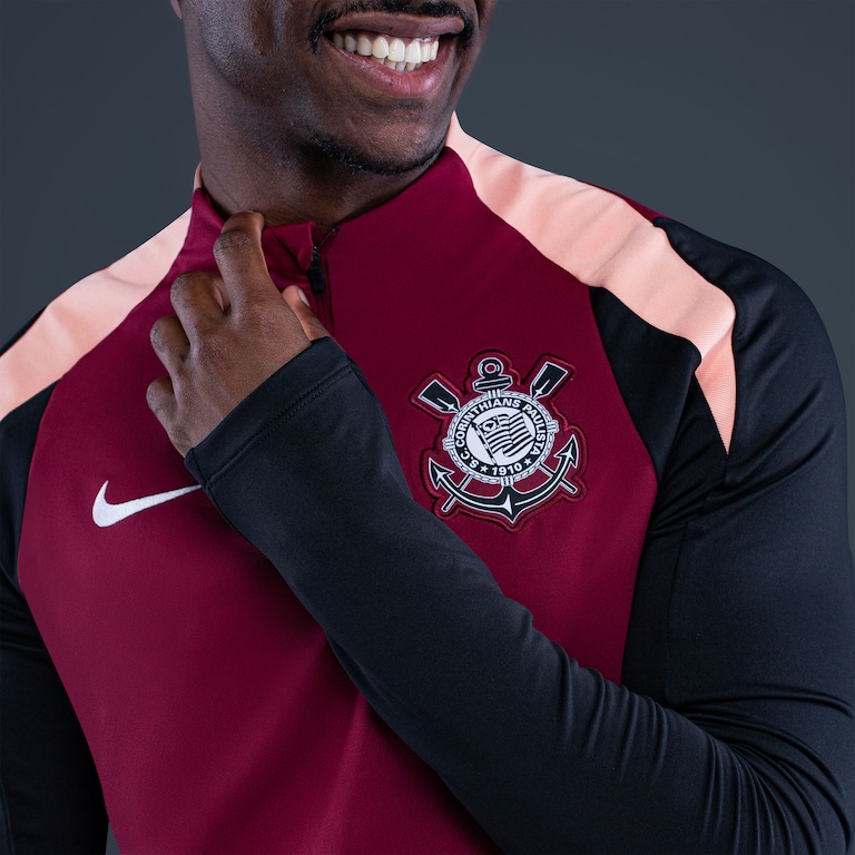 Camisa Corinthians Manga Longa Nike Strike 2026 Treino Masculina - Foto 9