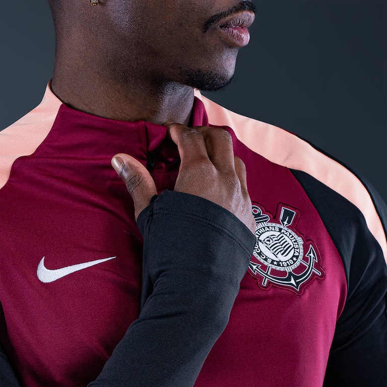Camisa Corinthians Manga Longa Nike Strike 2026 Treino Masculina - Foto 7