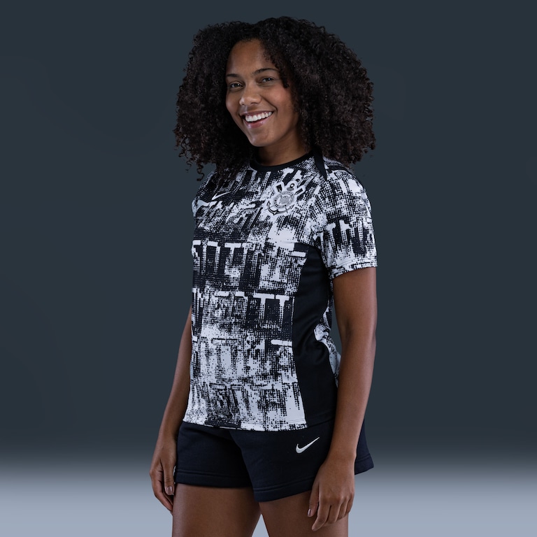 Camiseta Corinthians Nike 2026 Pré-Jogo Feminina - Foto 5