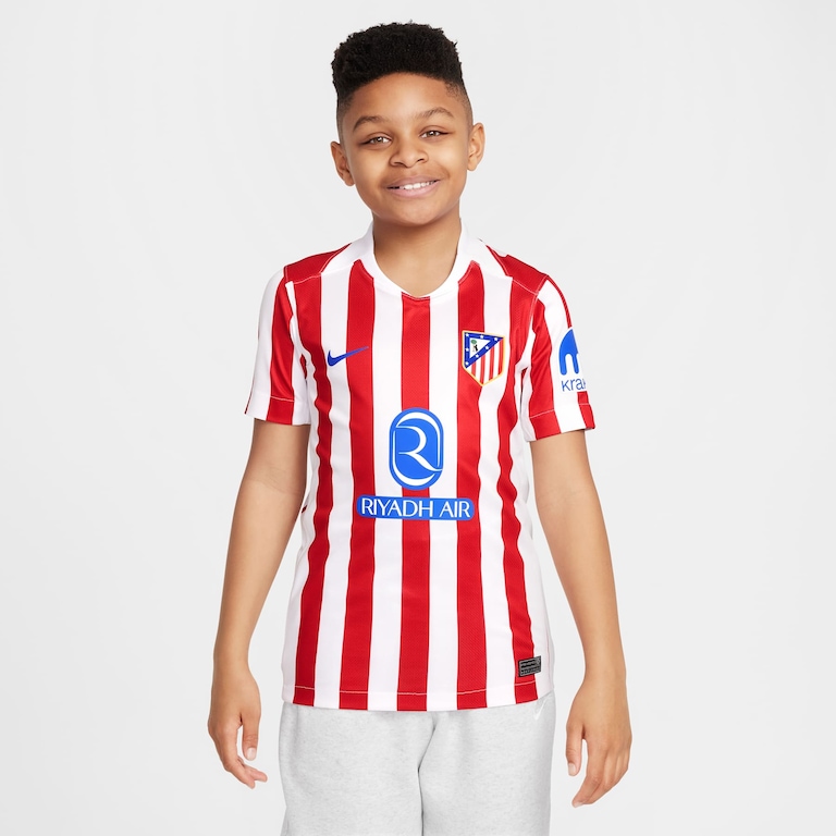 Camisa Atlético de Madrid Nike I 2025/26 Torcedor Pro Infantil - Foto 1