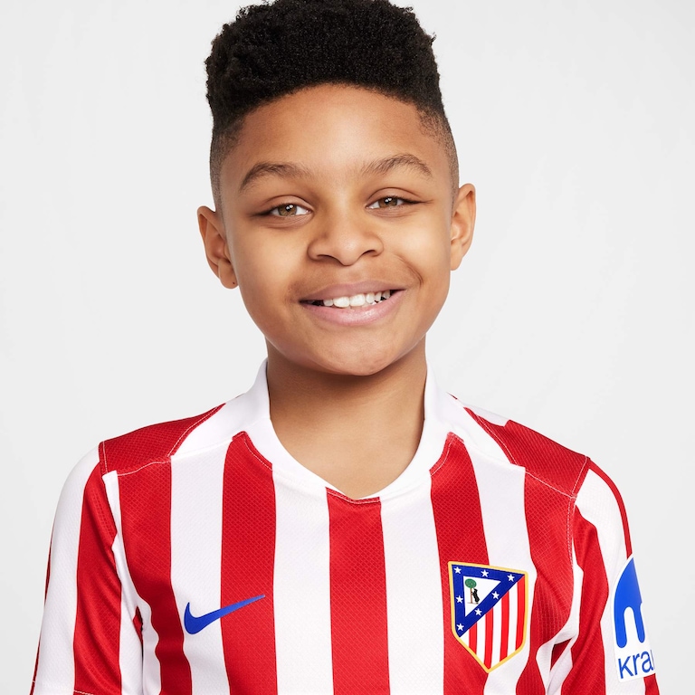 Camisa Atlético de Madrid Nike I 2025/26 Torcedor Pro Infantil - Foto 3