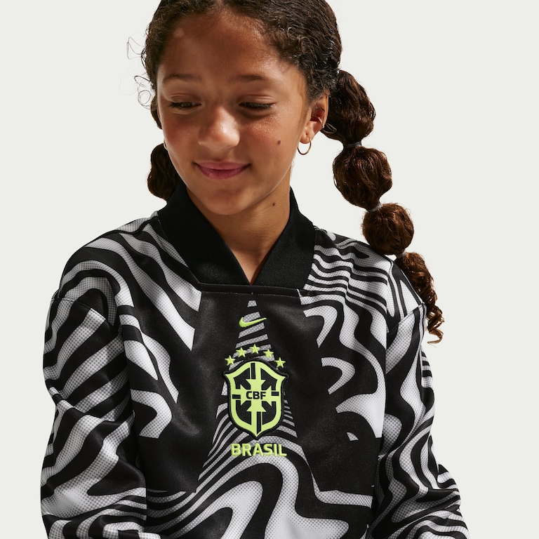 Camisa de Goleiro Brasil Manga Longa 2025/26 Nike Infantil - Foto 2