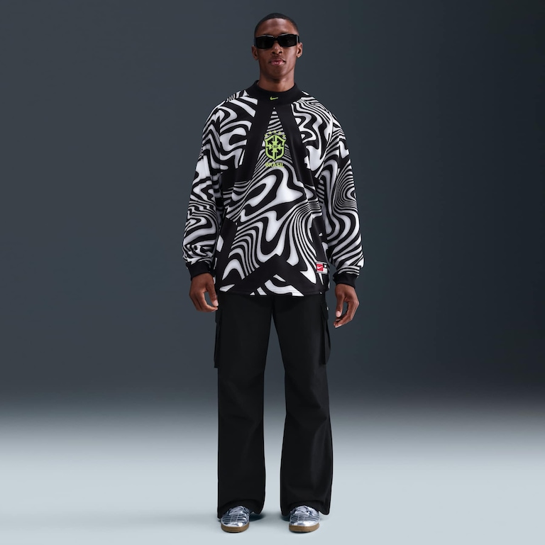 Camisa de Goleiro Brasil Manga Longa 2025/26 Nike Masculina - Foto 4