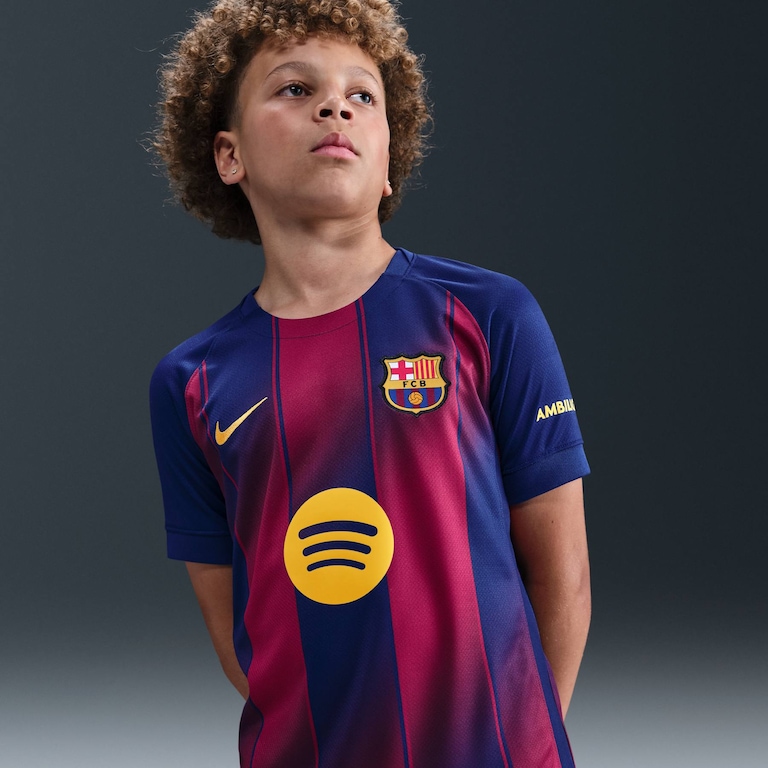 Camisa Barcelona Nike I 2025/26 Torcedor Pro Infantil - Foto 1