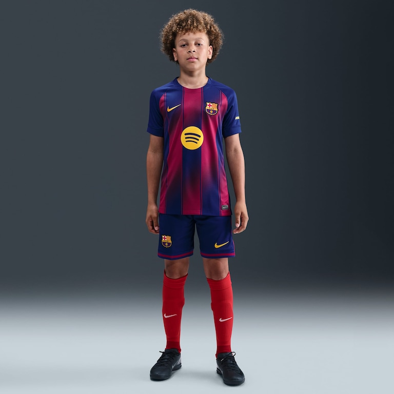Camisa Barcelona Nike I 2025/26 Torcedor Pro Infantil - Foto 4