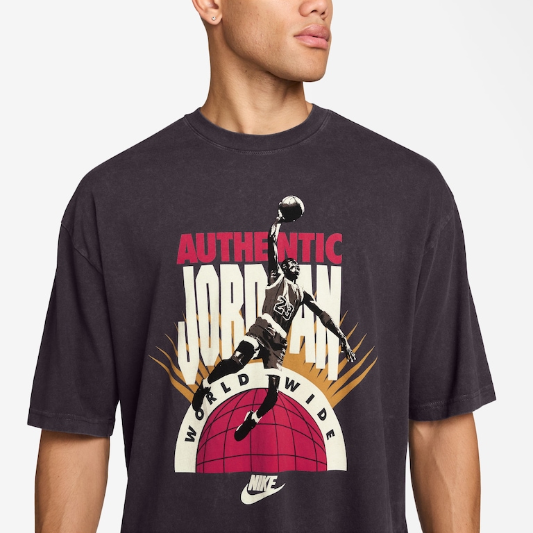 Camiseta Jordan Reissue Worldwide Oversized Masculina - Foto 1