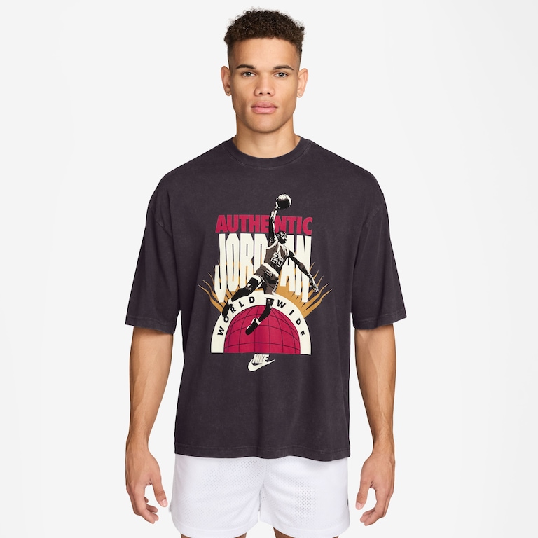 Camiseta Jordan Reissue Worldwide Oversized Masculina - Foto 2