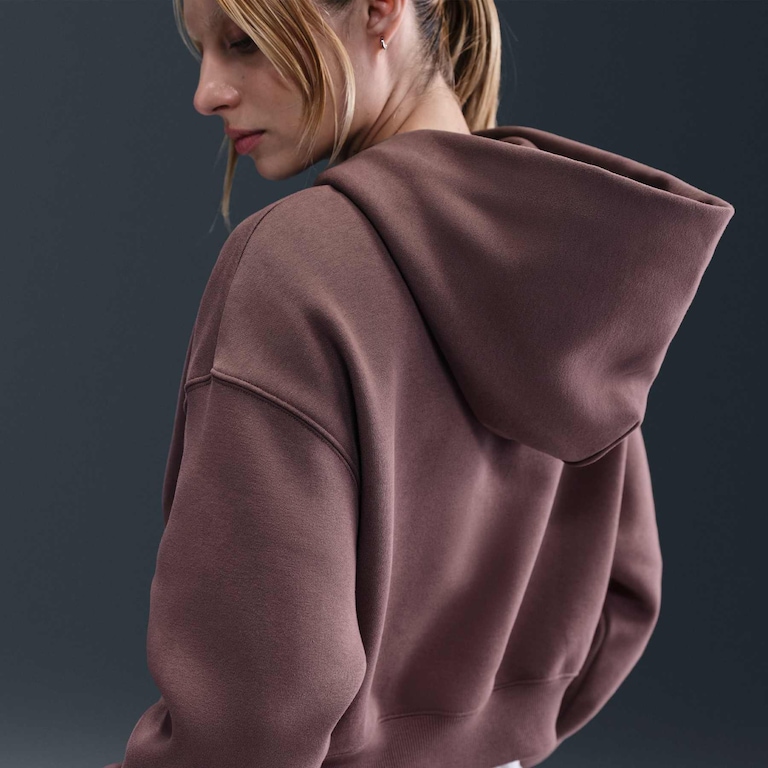 Blusão Cropped Nike Sportswear Phoenix Fleece Oversized Feminino - Foto 2