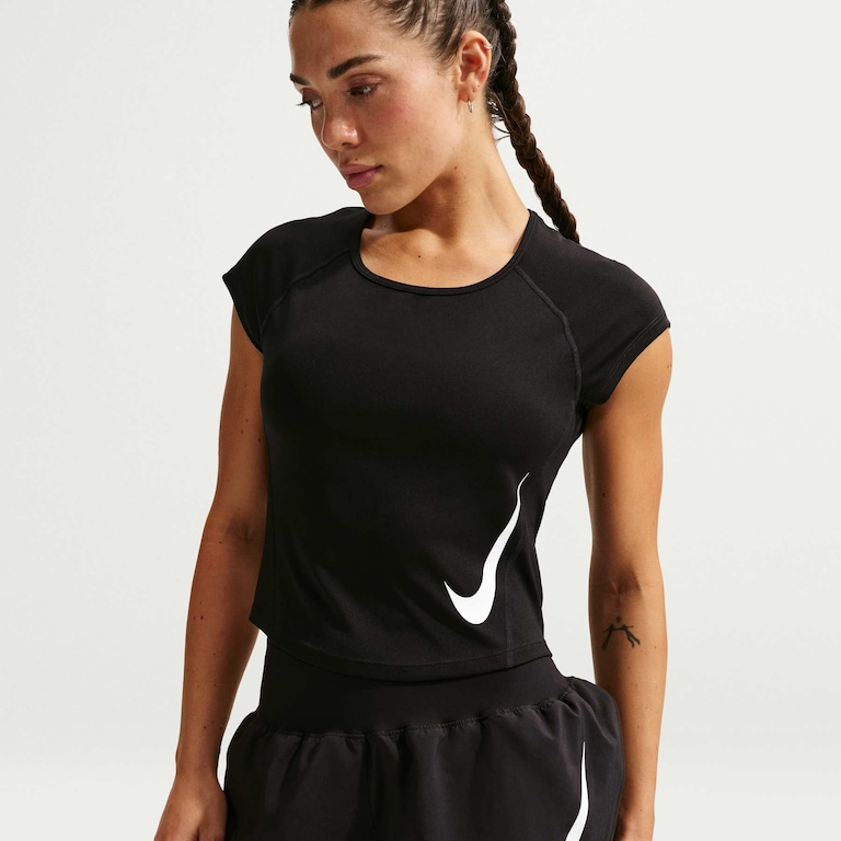 Camiseta Cropped Dri-FIT Nike Tempo Swoosh Feminina - Foto 1