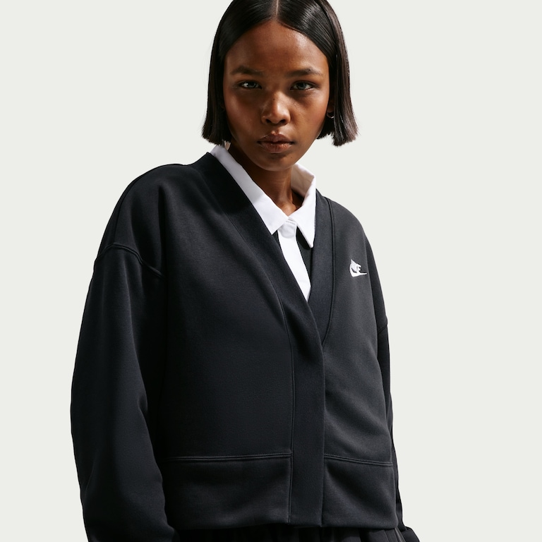 Cardigan Nike Sportswear Club Fleece Feminino - Foto 1
