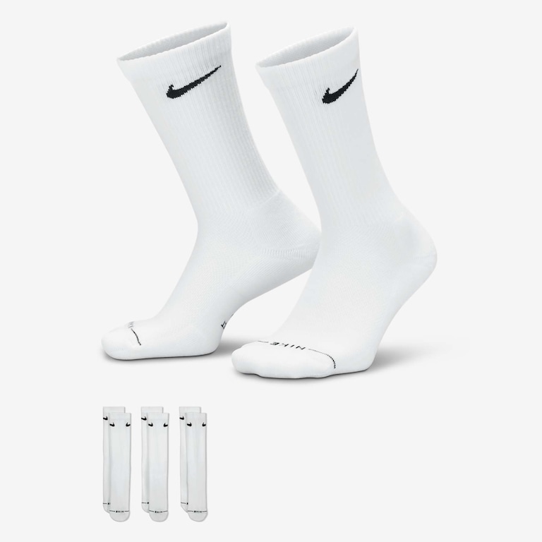Meia Nike Everyday Elevated Crew (3 Pares) Unissex - Foto 1