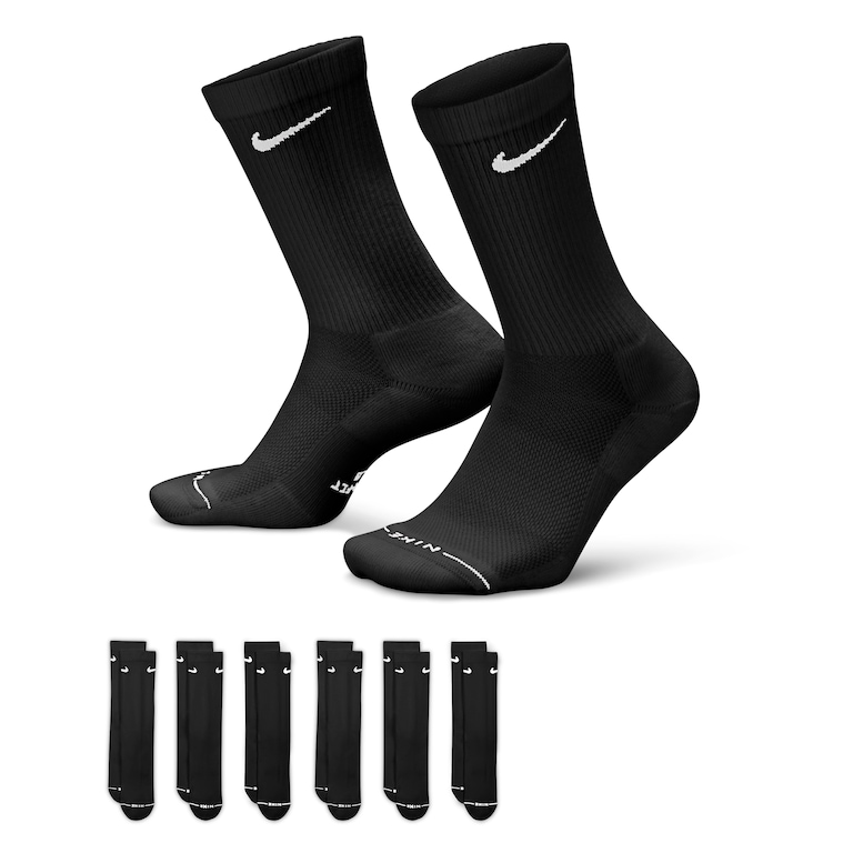 Meia Nike Everyday Elevate Crew (6 Pares) Unissex - Foto 1