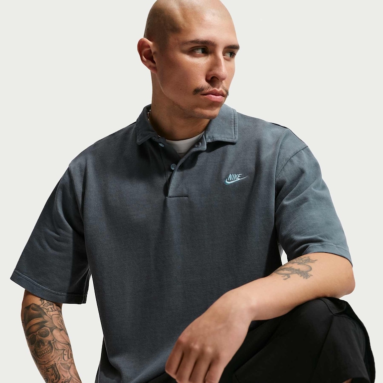 Camisa Polo Nike Club Washed Masculina - Foto 3
