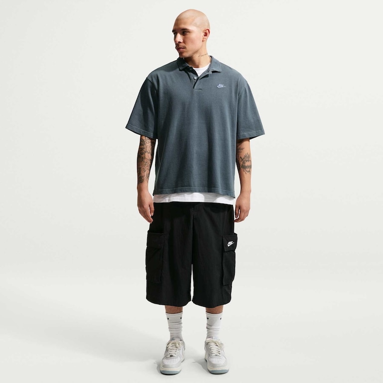 Camisa Polo Nike Club Washed Masculina - Foto 4