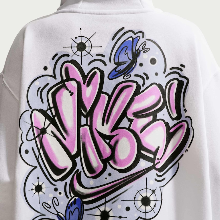 Blusão Nike Sportswear Phoenix Fleece Oversized Airbrush Feminino - Foto 2