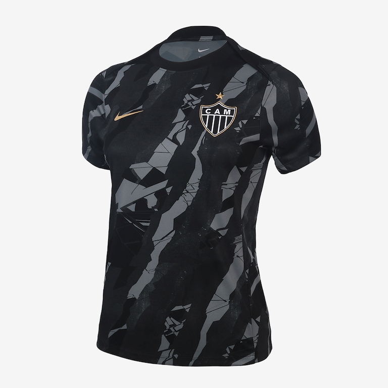 Camiseta Atlético Mineiro Nike 2026 Pré-jogo Feminina - Foto 1