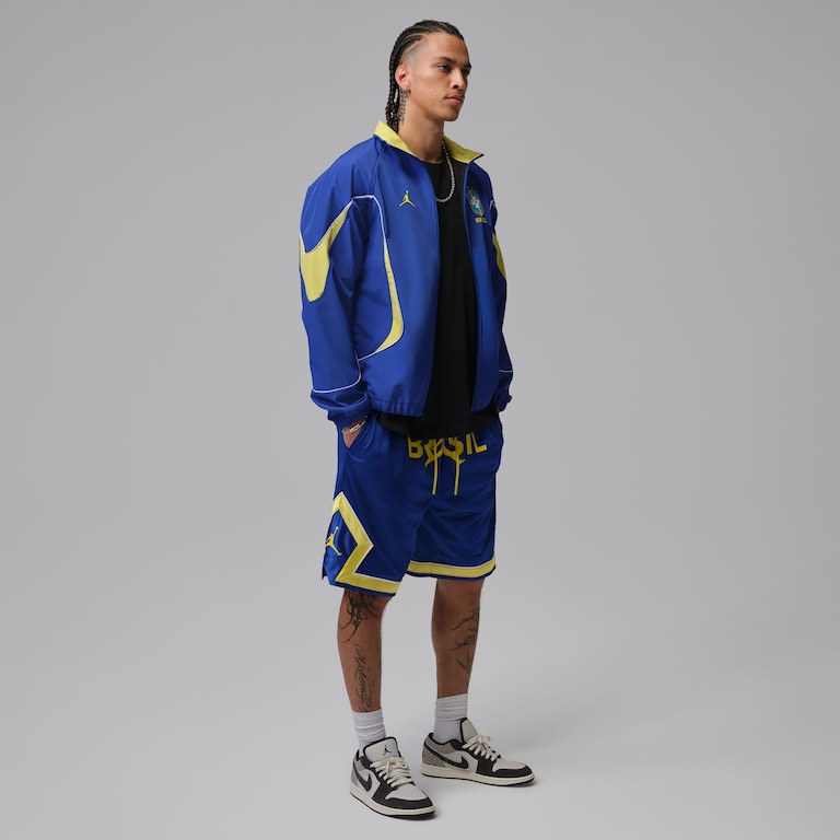 Shorts Brasil Jordan Mesh Diamond Masculino - Foto 8
