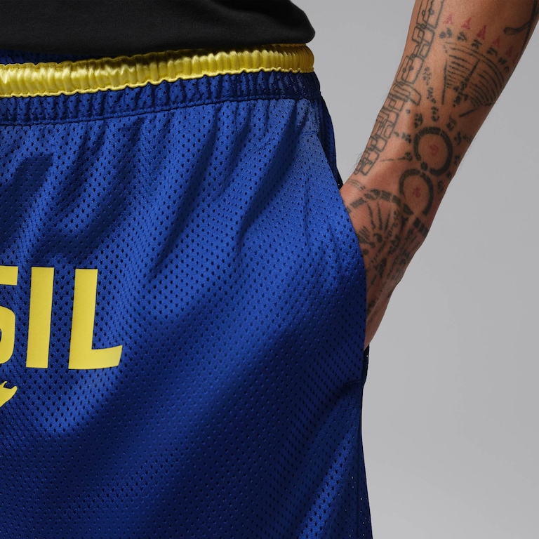 Shorts Brasil Jordan Mesh Diamond Masculino - Foto 5