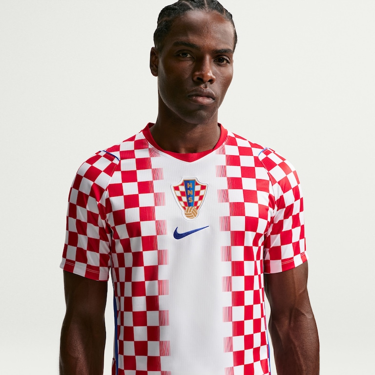 Camisa Croácia Nike I 2026/27 Torcedor Pro Masculina - Foto 1