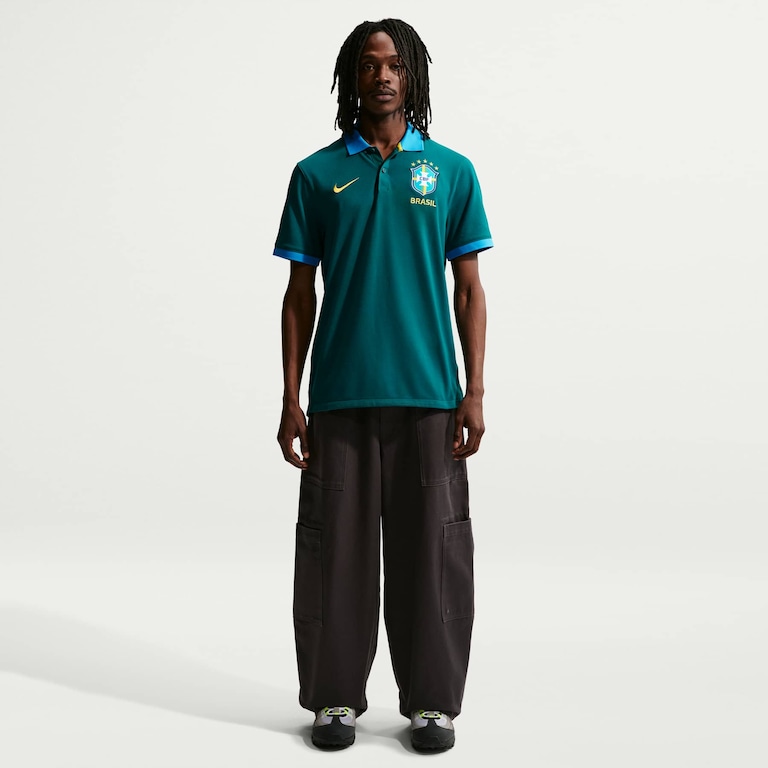 Camisa Polo Brasil Dri-FIT Nike Masculina - Foto 3