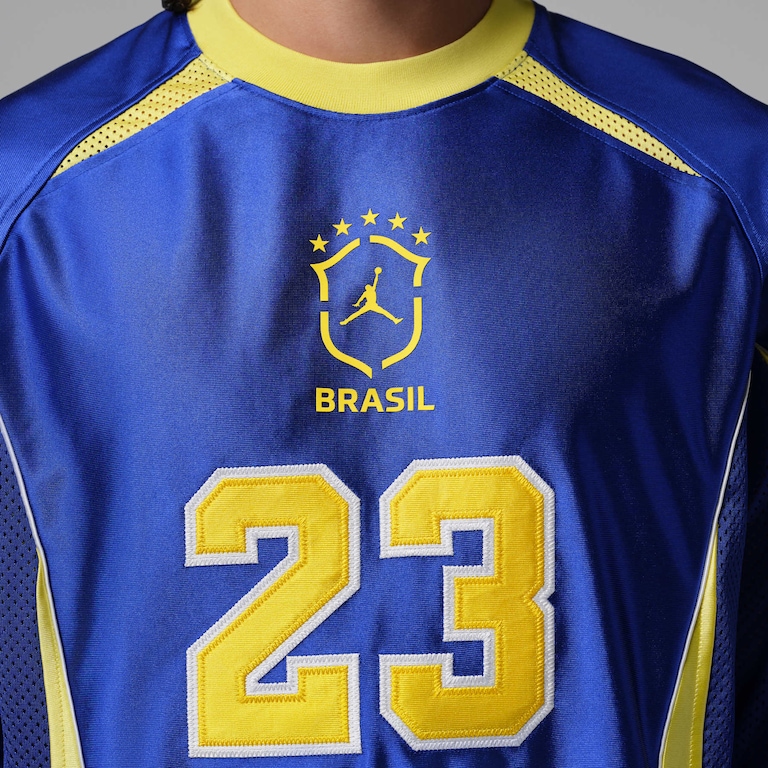 Camiseta Brasil Jordan Manga Longa Goalie Masculina - Foto 4