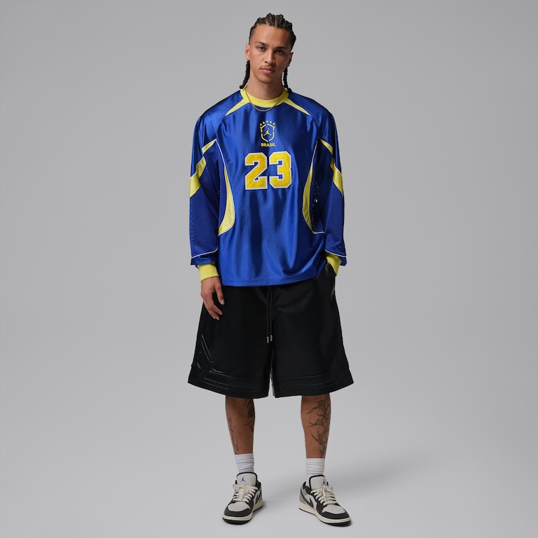 Camiseta Brasil Jordan Manga Longa Goalie Masculina - Foto 7