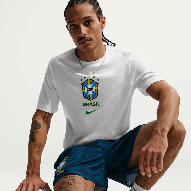 Camiseta Brasil Nike Crest Masculina - Foto 2