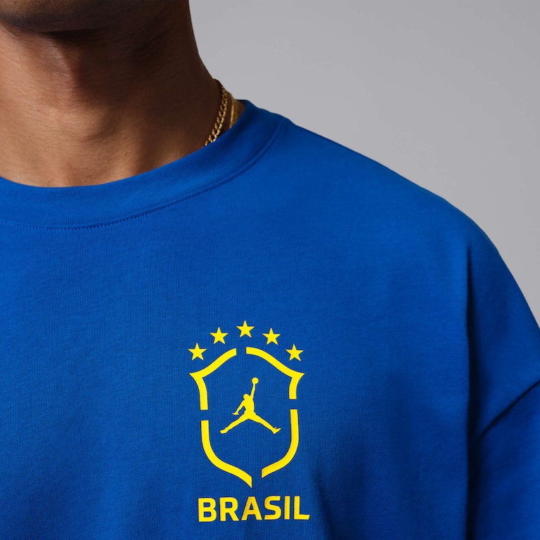 Camiseta Brasil Air Jordan 85 Oversized Masculina - Foto 4