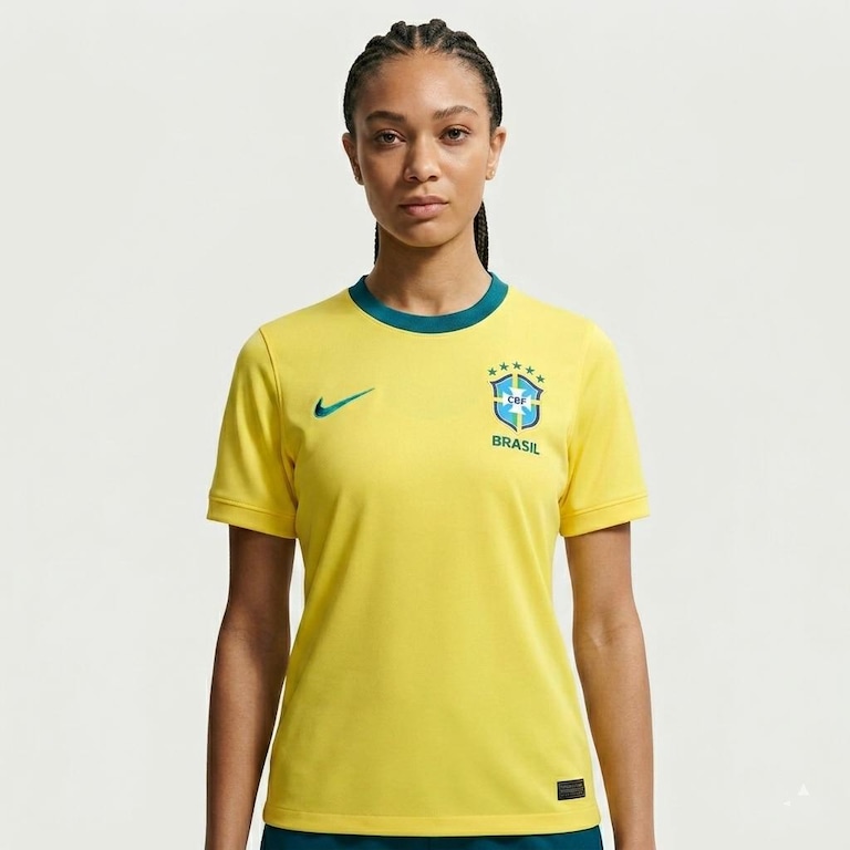 Camisa Brasil Nike I 2026/27 Fã Feminina - Foto 1