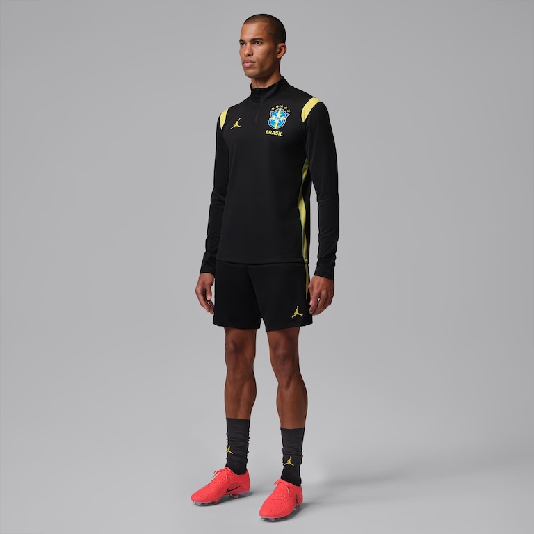 Shorts Brasil Jordan Academy Pro 2026 Treino Masculino - Foto 7