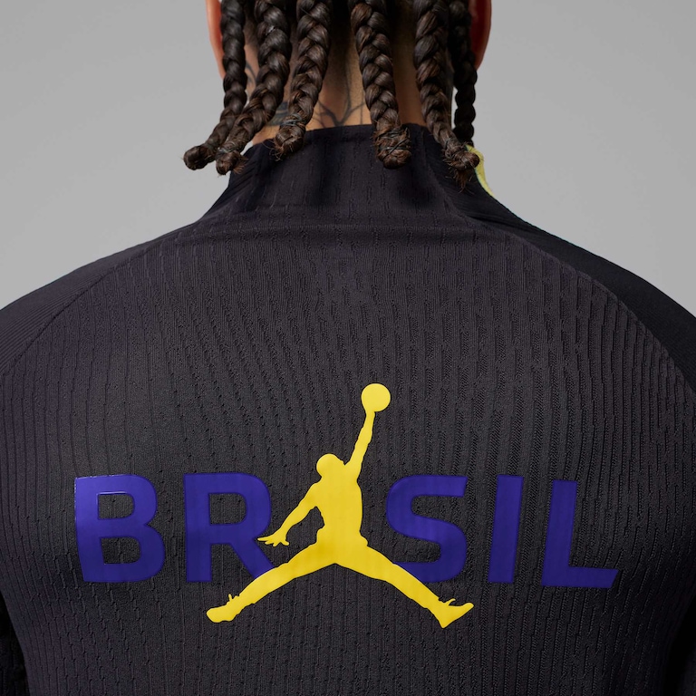 Camiseta Brasil Jordan Manga Longa Strike Elite 2026 Treino Masculina - Foto 2