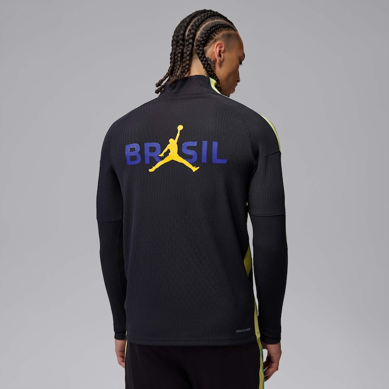 Camiseta Brasil Jordan Manga Longa Strike Elite 2026 Treino Masculina - Foto 5