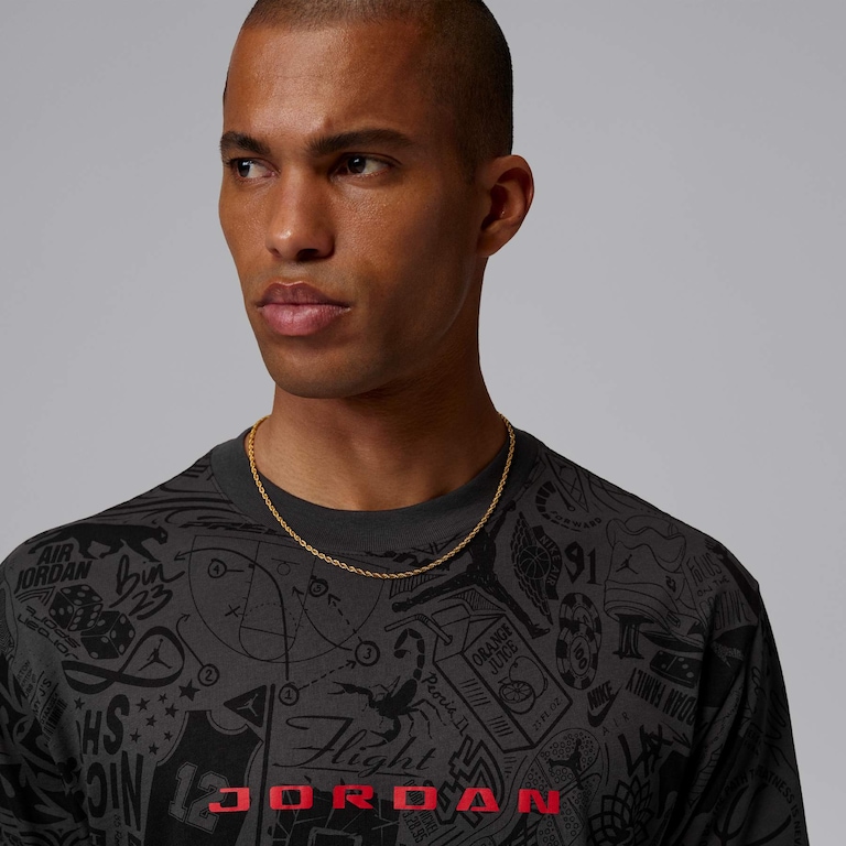 Camiseta Jordan Brooklyn Laser Graphic Masculina - Foto 3