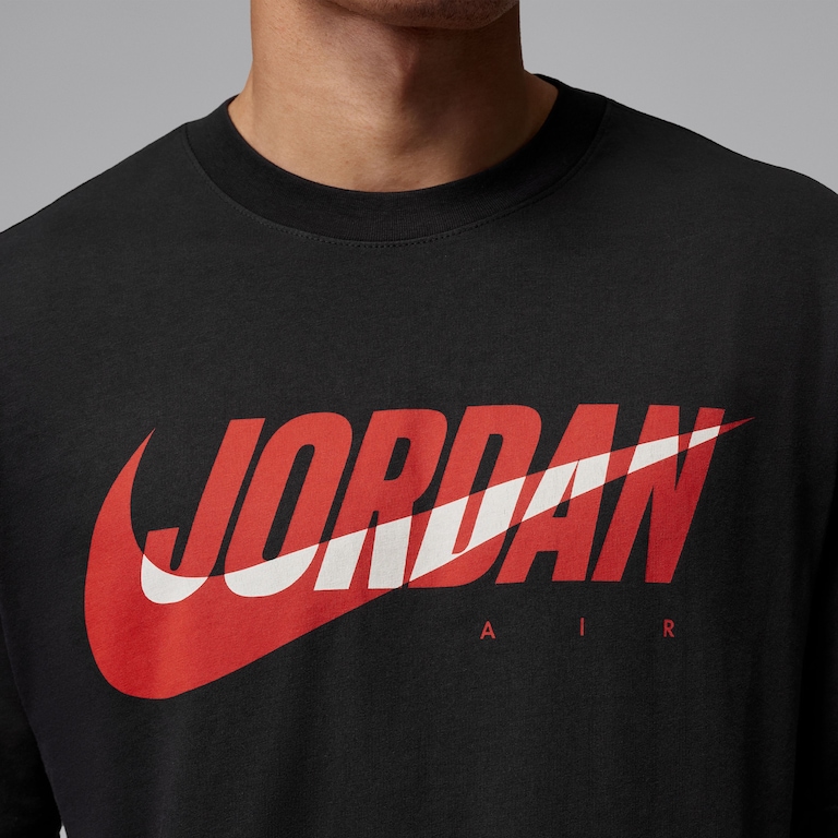 Camiseta Jordan Brooklyn Essentials Swoosh 85 Masculina - Foto 3