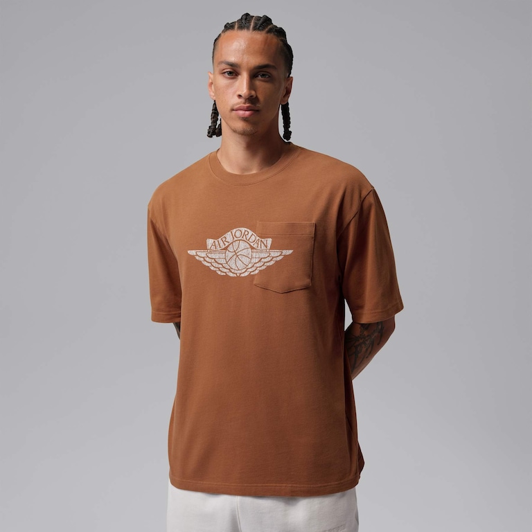 Camiseta Jordan Flight Essentials 85 com Bolso Masculina - Foto 1