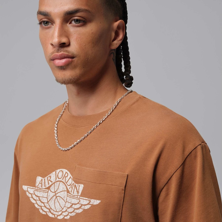 Camiseta Jordan Flight Essentials 85 com Bolso Masculina - Foto 3