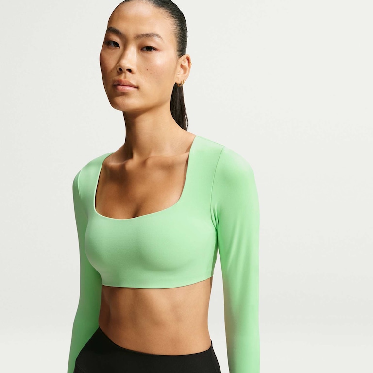 Top Dri-FIT Nike Manga Longa Zenvy Feminino - Foto 1