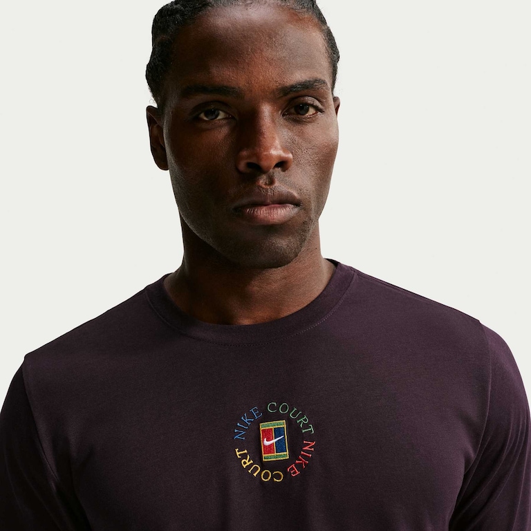Camiseta Dri-FIT Nike Court Heritage Masculina - Foto 1