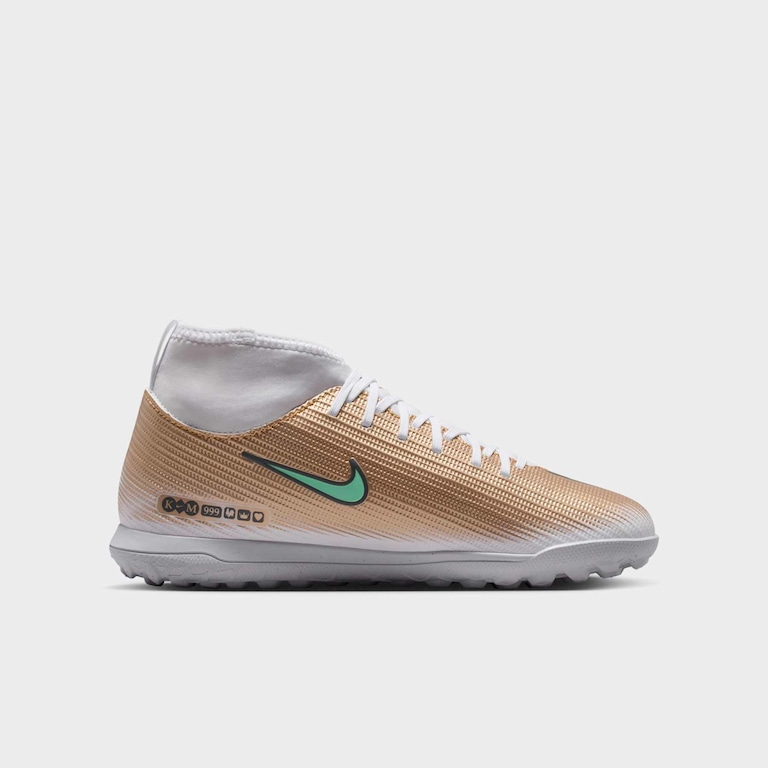 Chuteira Society Kylian Mbappé Nike Mercurial Superfly 11 Club Infantil - Foto 3