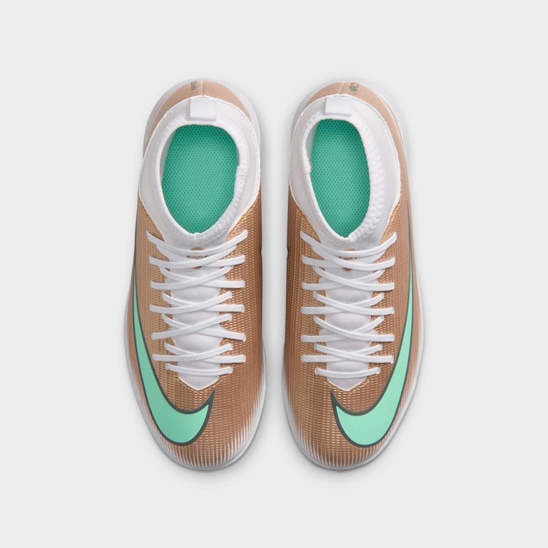 Chuteira Society Kylian Mbappé Nike Mercurial Superfly 11 Club Infantil - Foto 4